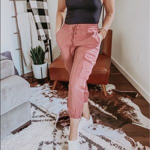 Mauve cargo joggers. Super soft.